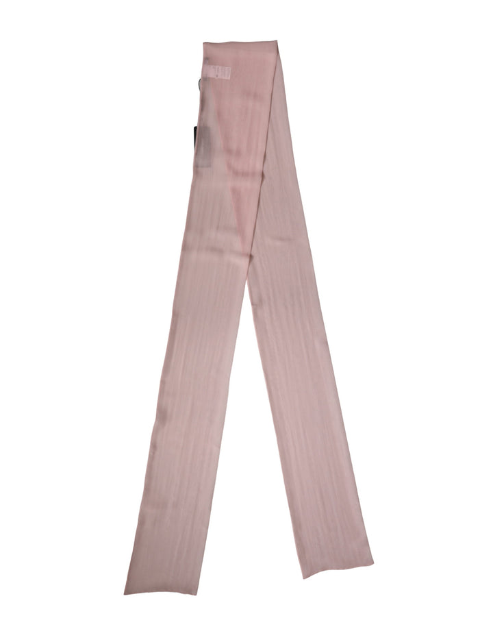 Dolce &amp; Gabbana Light Pink Silk Neck Wrap Shawl Stole 293cm x 19cm Scarf