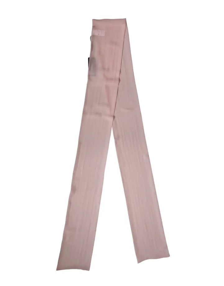 Dolce &amp; Gabbana Light Pink Silk Neck Wrap Shawl Stole 293cm x 19cm Scarf