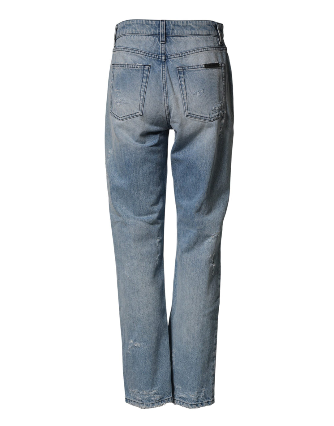 Dolce &amp; Gabbana Lightblue Ripped Washed Boyfriend Denim Jeans