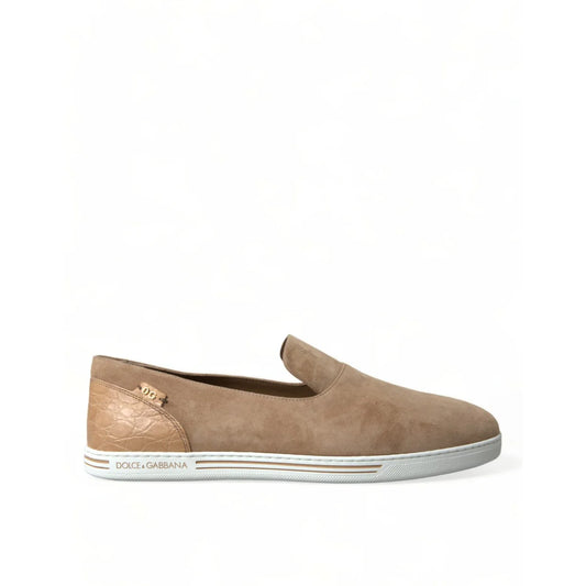 Dolce Gabbana Loafers Luxe Suede Leather Masterpiece &