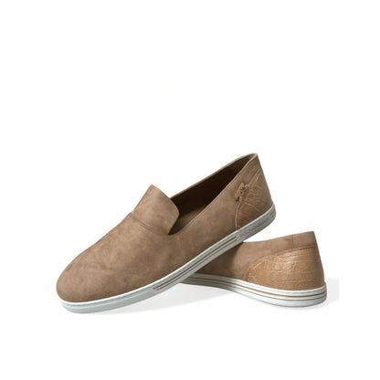 Dolce Gabbana Loafers Luxe Suede Leather Masterpiece &