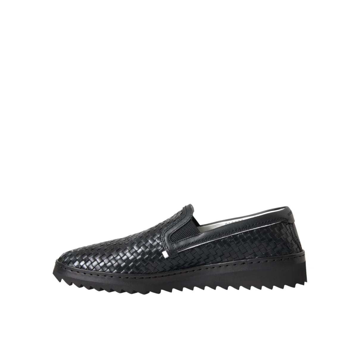 Dolce Gabbana Loafers Luxury Style Leather Woven Shoes &