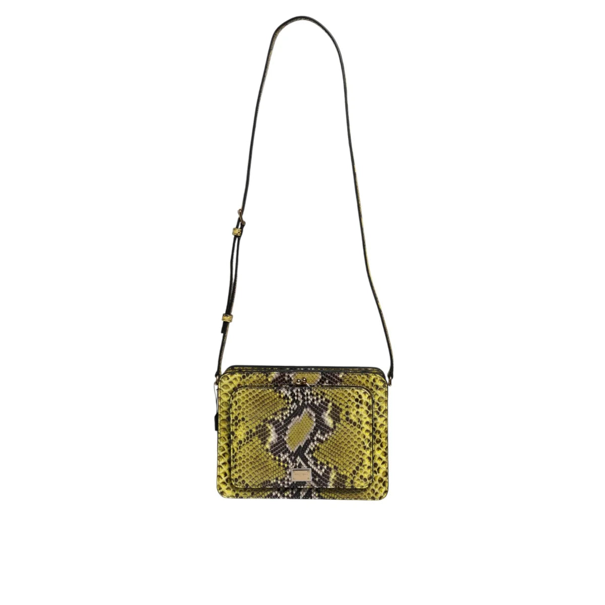 Dolce Gabbana Logo Crossbody Bag with Gold DG Plaque &