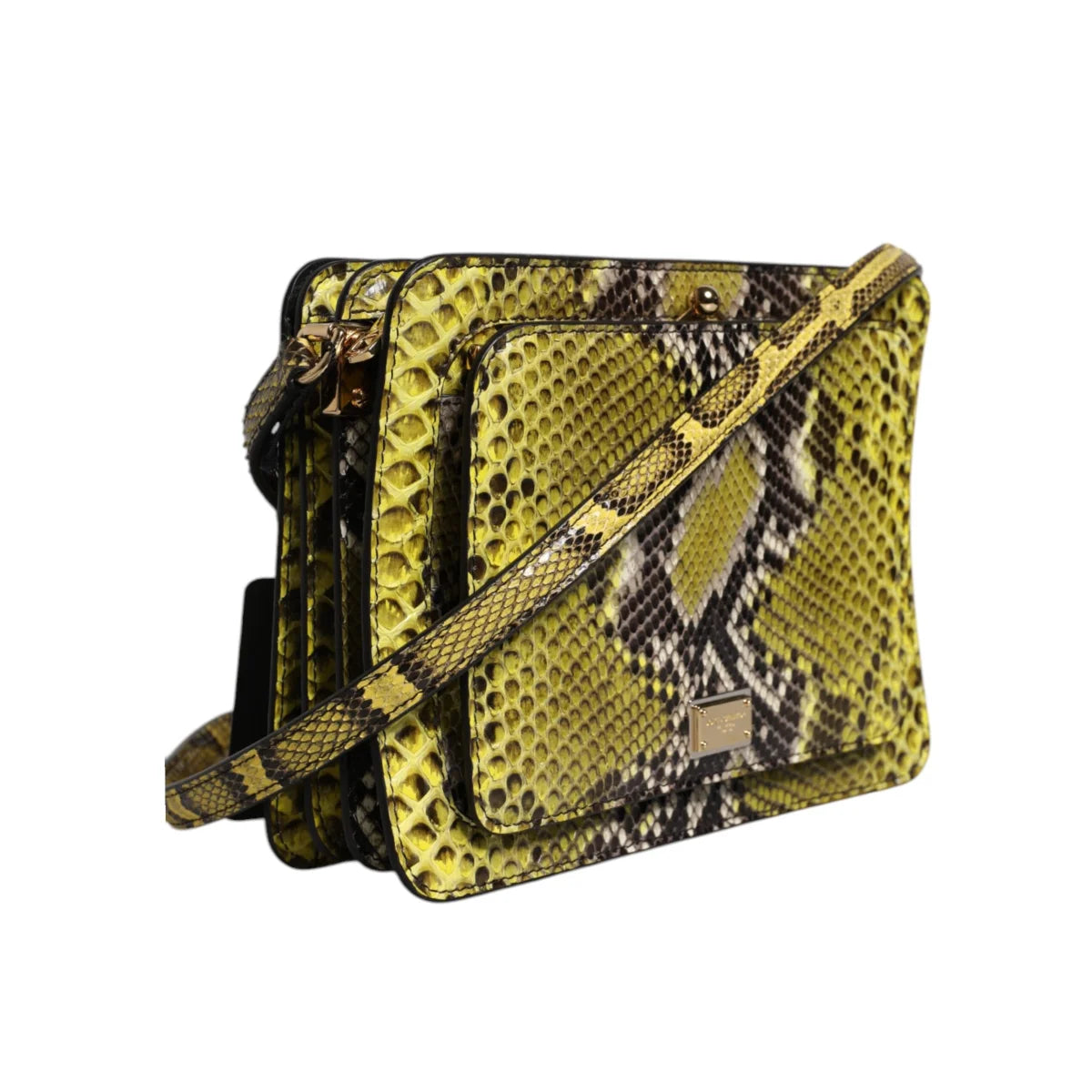 Dolce Gabbana Logo Crossbody Bag with Gold DG Plaque &