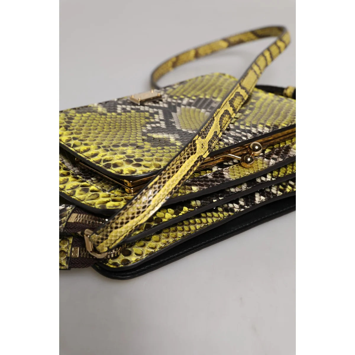 Dolce Gabbana Logo Crossbody Bag with Gold DG Plaque &