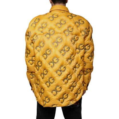Dolce & Gabbana Logo Mania Blouson Jacket with Padded Design Yellow