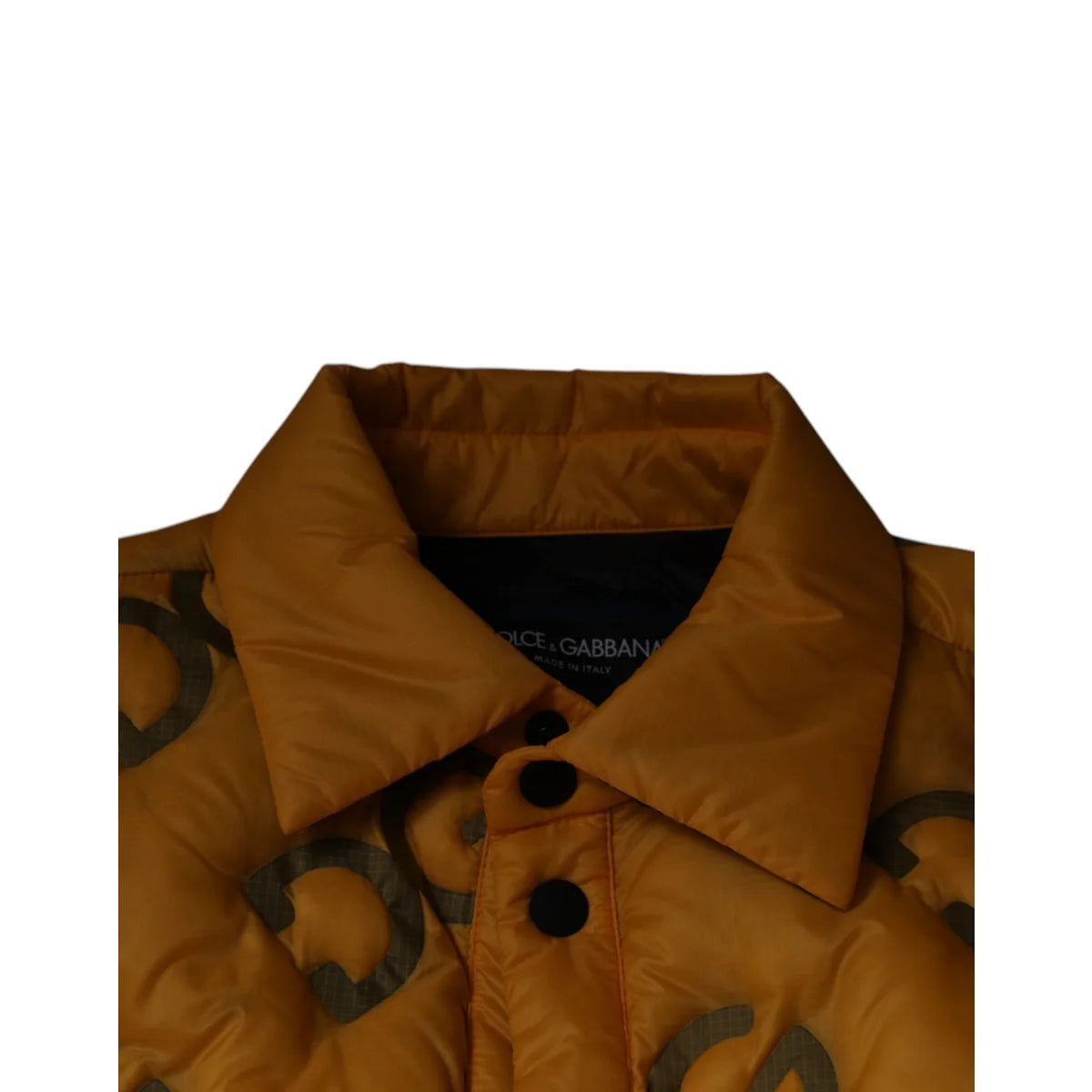 Dolce & Gabbana Logo Mania Blouson Jacket with Padded Design Yellow