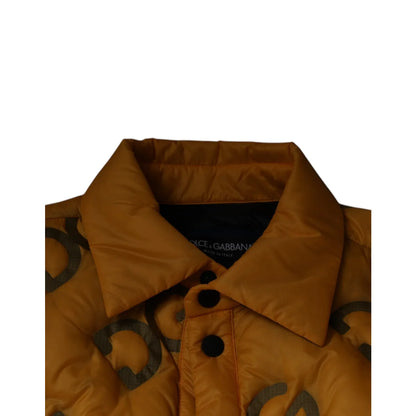Dolce & Gabbana Logo Mania Blouson Jacket with Padded Design Yellow