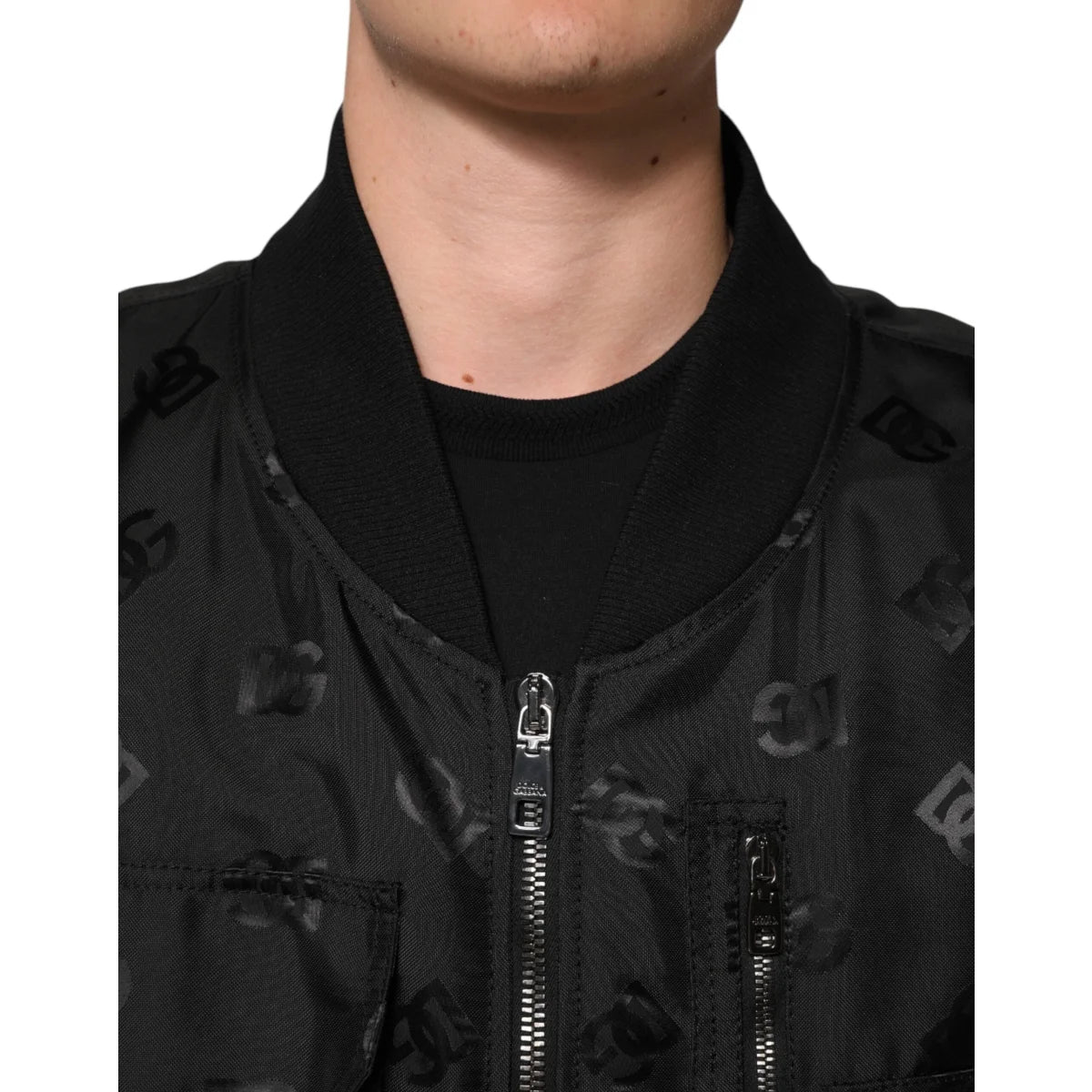 Dolce & Gabbana Logo Mania Windbreaker Jacket Cargo Style