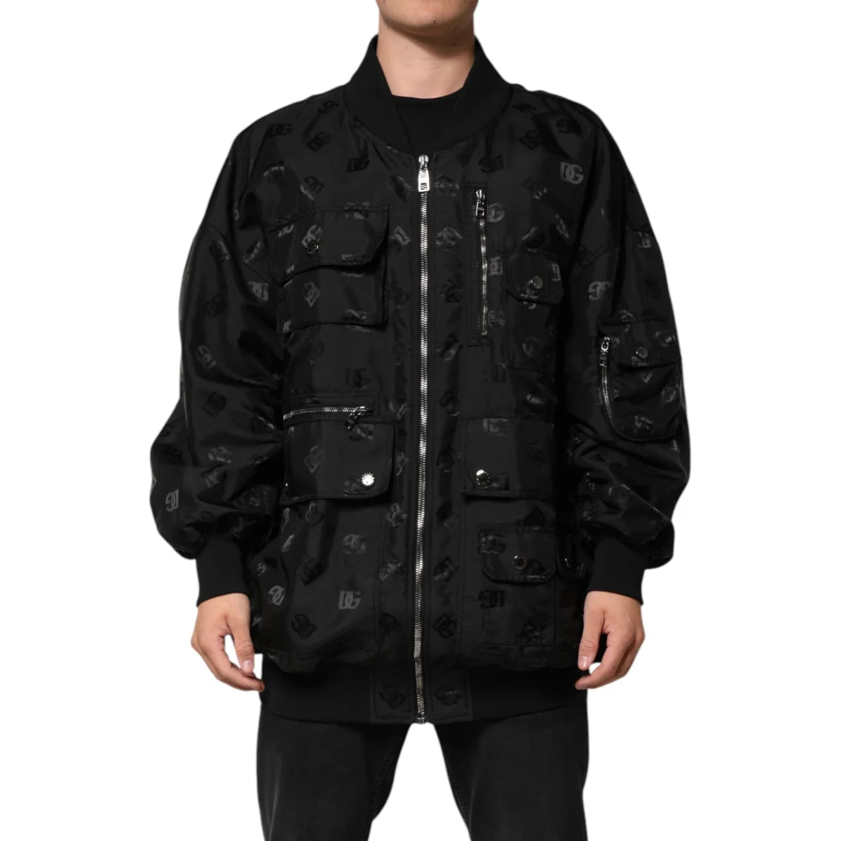 Dolce & Gabbana Logo Mania Windbreaker Jacket Cargo Style