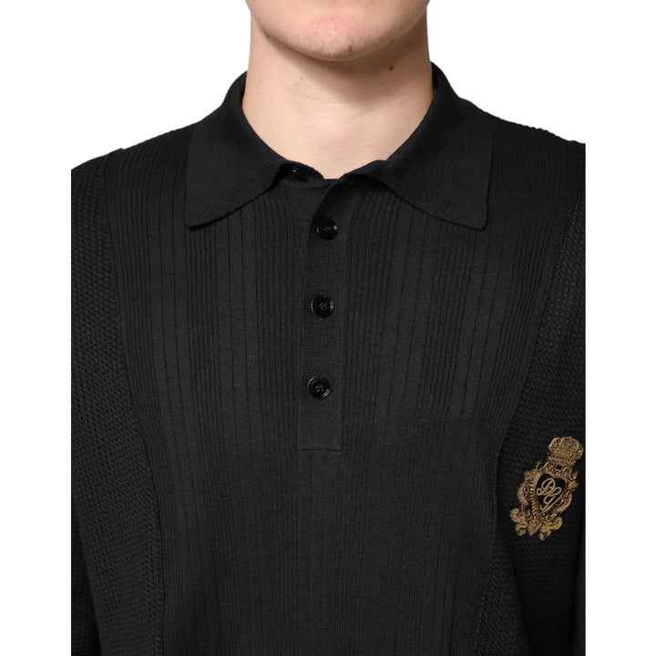 Dolce &amp; Gabbana Long Sleeve Pullover Sweater in Soft Silk