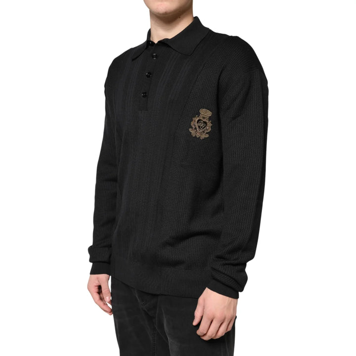 Dolce &amp; Gabbana Long Sleeve Pullover Sweater in Soft Silk