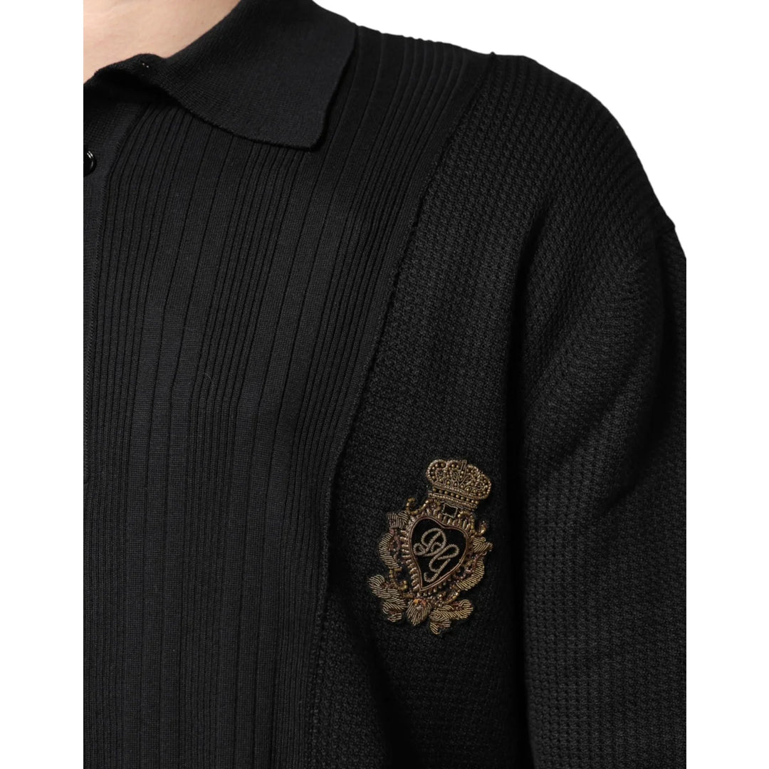 Dolce &amp; Gabbana Long Sleeve Pullover Sweater in Soft Silk