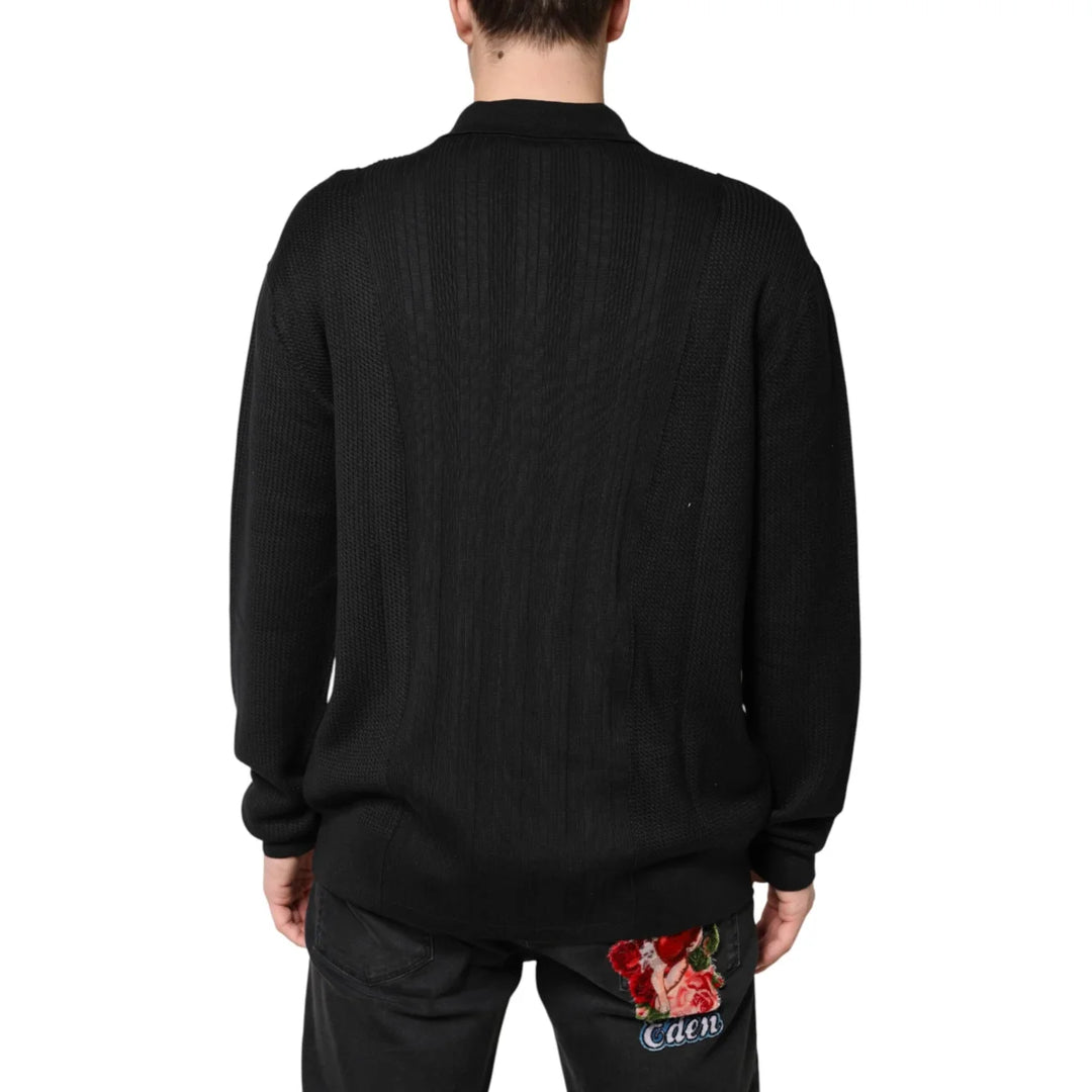 Dolce &amp; Gabbana Long Sleeve Pullover Sweater in Soft Silk