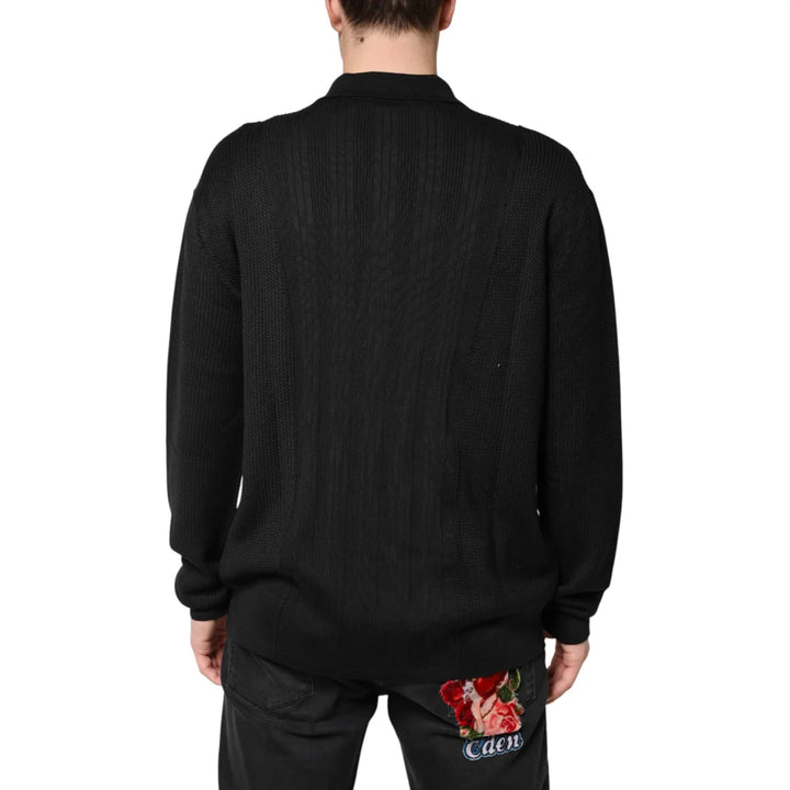 Dolce &amp; Gabbana Long Sleeve Pullover Sweater in Soft Silk