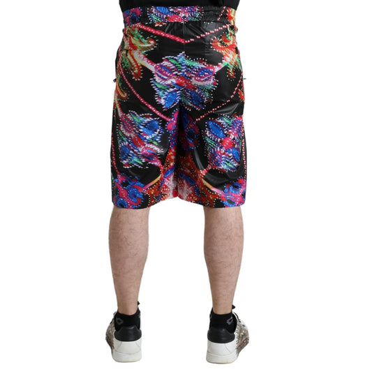 Dolce Gabbana Luminary Print Bermuda Shorts in Vibrant Design &