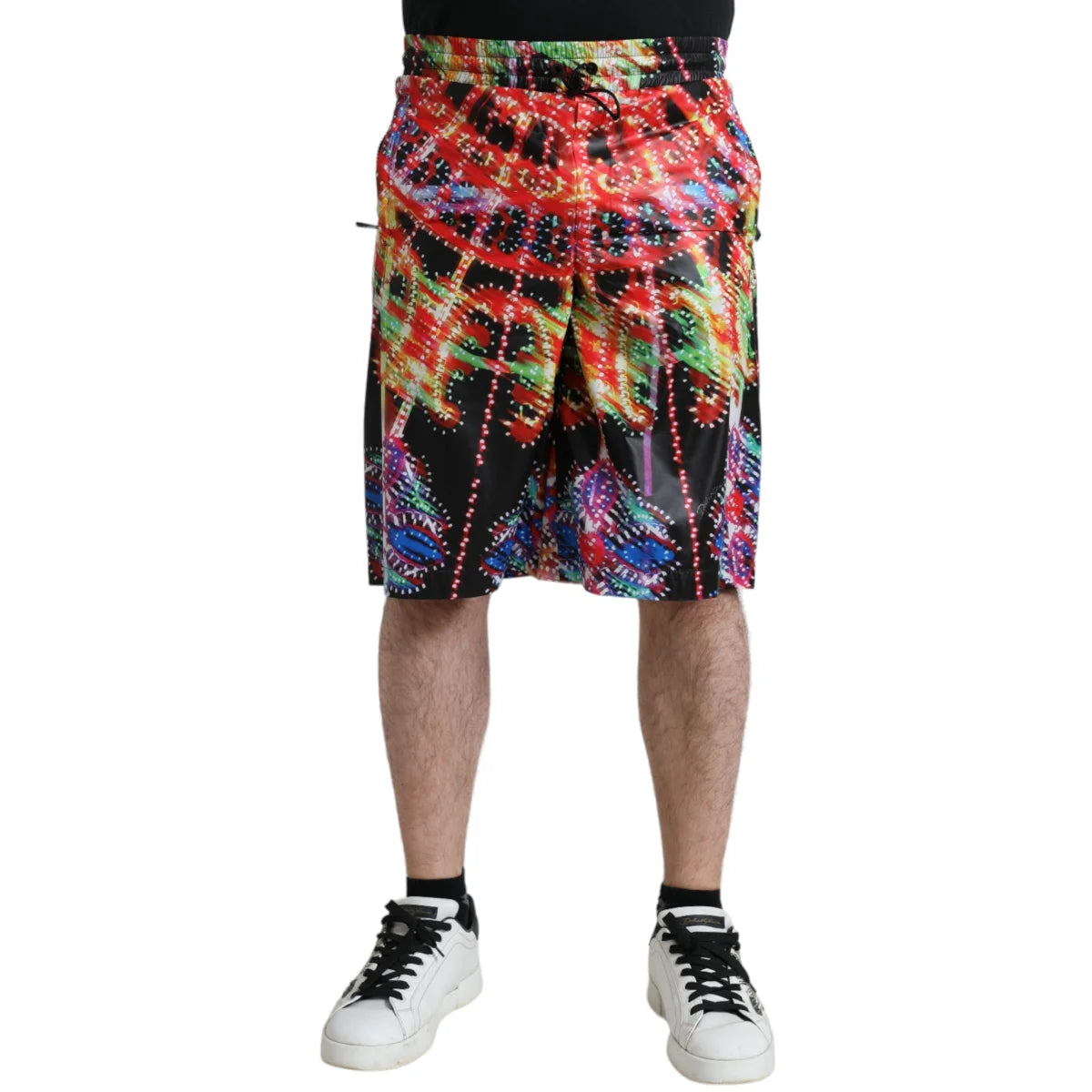 Dolce Gabbana Luminary Print Bermuda Shorts in Vibrant Design &