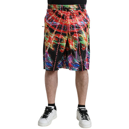 Dolce Gabbana Luminary Print Bermuda Shorts in Vibrant Design &
