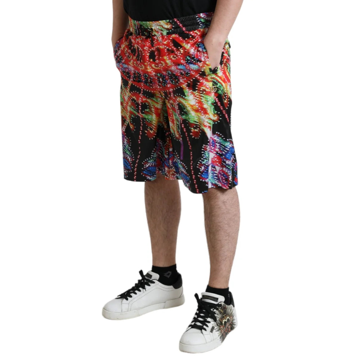 Dolce Gabbana Luminary Print Bermuda Shorts in Vibrant Design &