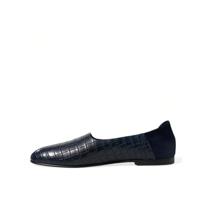 Dolce Gabbana Luxe Crocodile Leather Loafers in Goatskin &