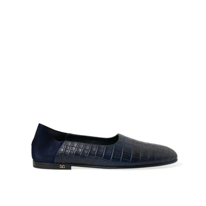 Dolce Gabbana Luxe Crocodile Leather Loafers in Goatskin &