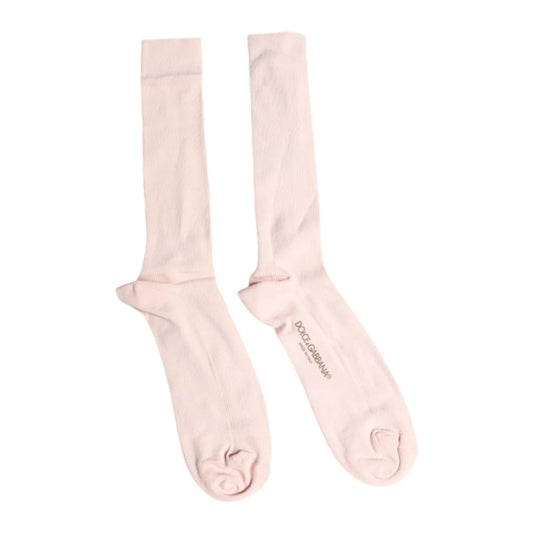 Dolce Gabbana Luxury Dress Statement Calf Socks with Logo Print &