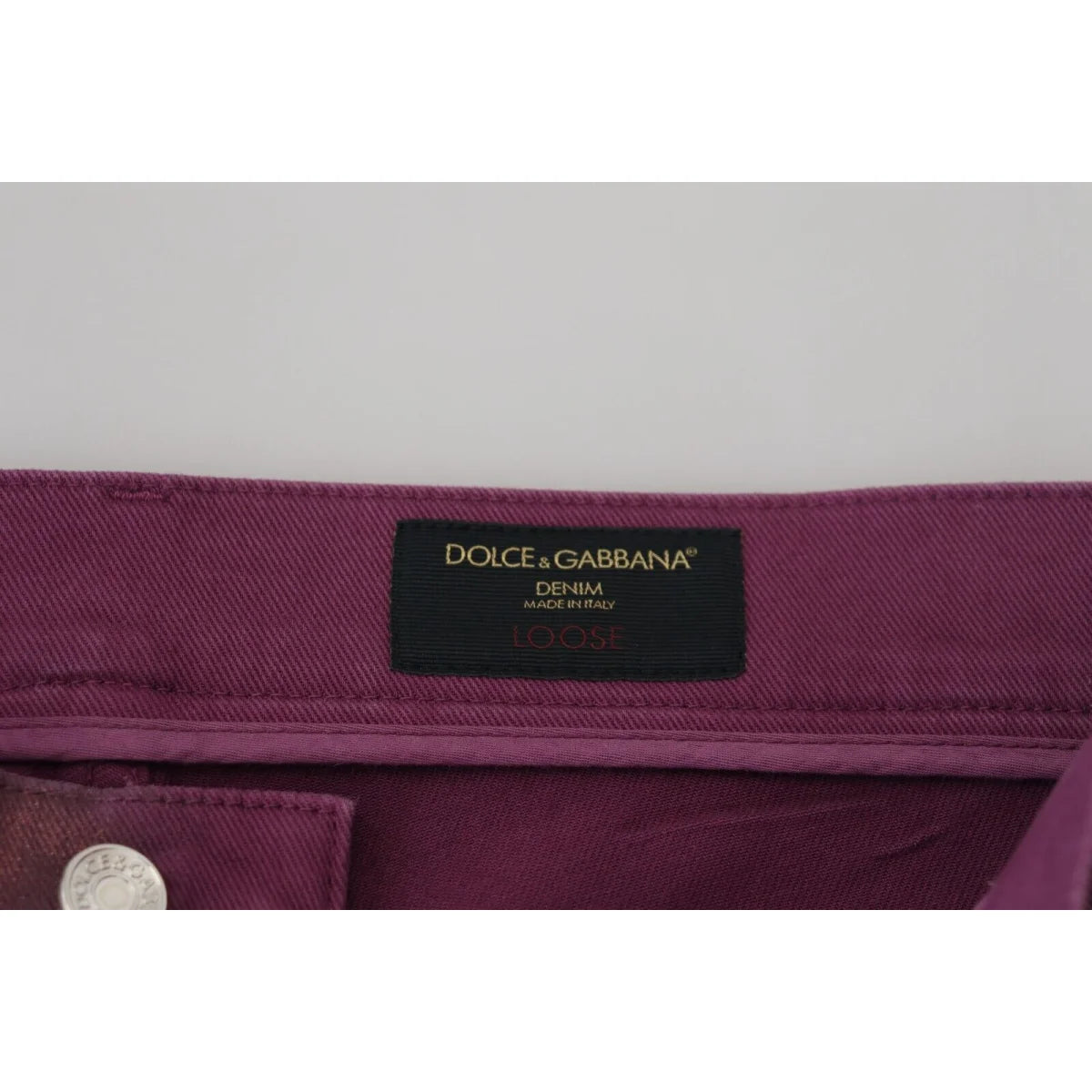 Dolce & Gabbana Magenta Cotton Men Casual Harness Denim Jeans