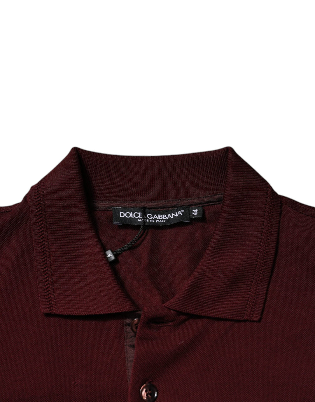 Dolce &amp; Gabbana Maroon Collared Short Sleeves Polo T-shirt