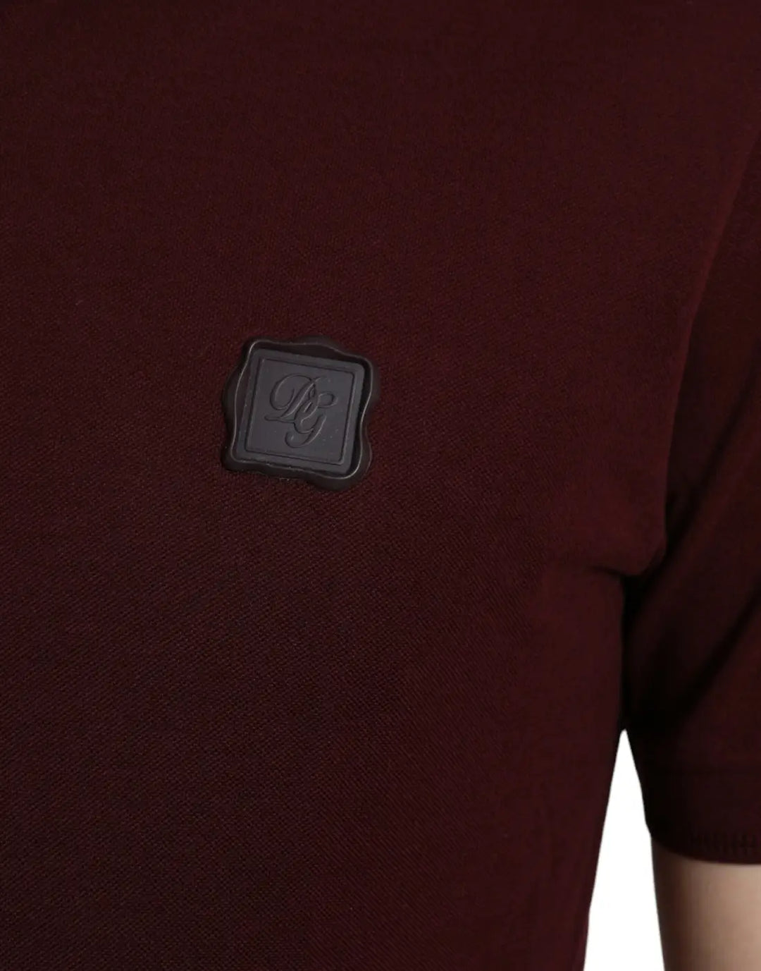 Dolce &amp; Gabbana Maroon Collared Short Sleeves Polo T-shirt