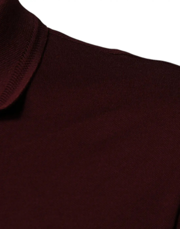 Dolce &amp; Gabbana Maroon Collared Short Sleeves Polo T-shirt