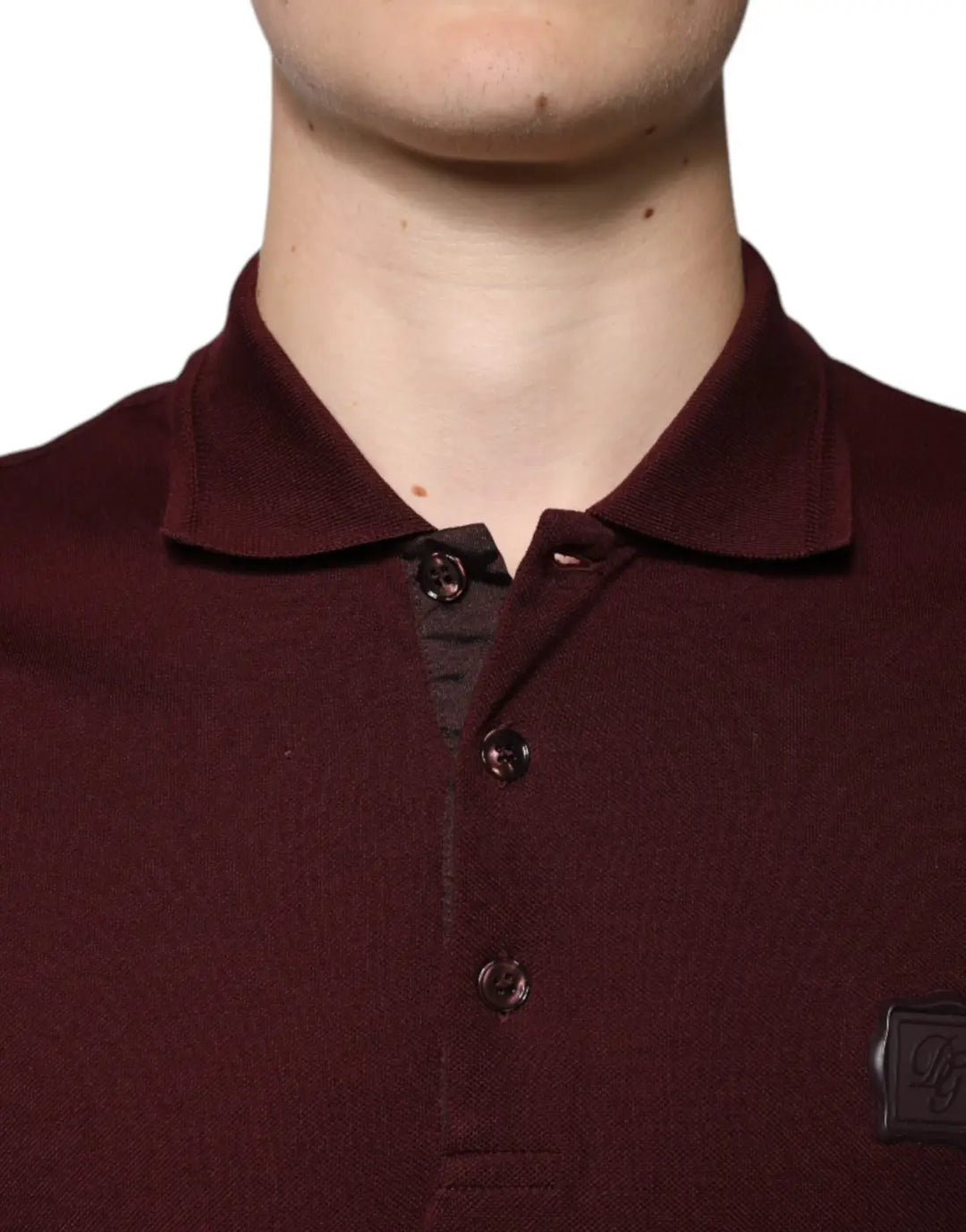 Dolce &amp; Gabbana Maroon Collared Short Sleeves Polo T-shirt