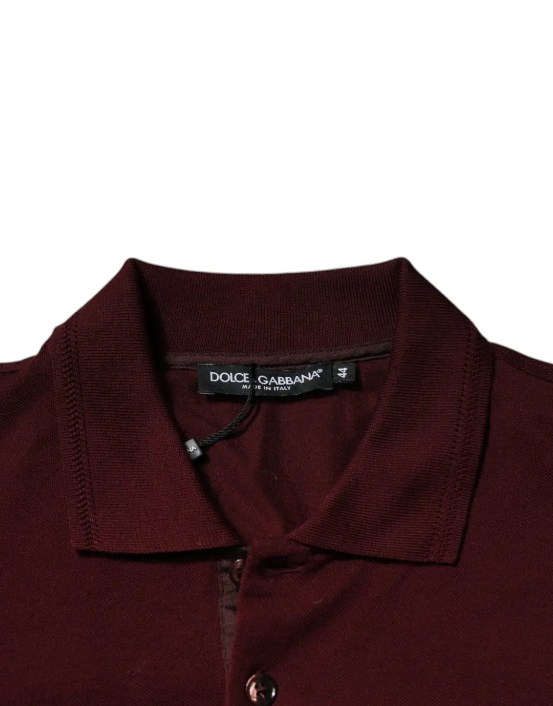 Dolce &amp; Gabbana Maroon Collared Short Sleeves Polo T-shirt