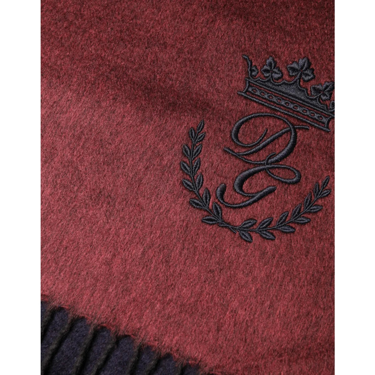 Dolce & Gabbana Maroon Silk Neck Wrap for Effortless Style
