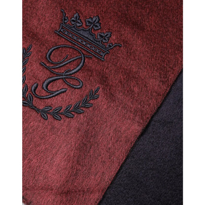 Dolce & Gabbana Maroon Silk Neck Wrap for Effortless Style