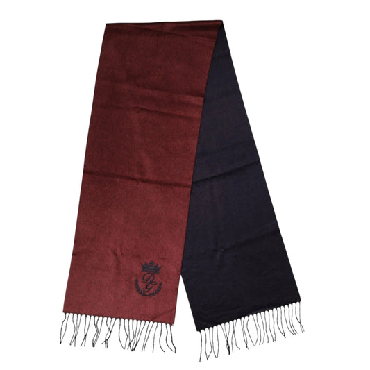 Dolce & Gabbana Maroon Silk Neck Wrap for Effortless Style