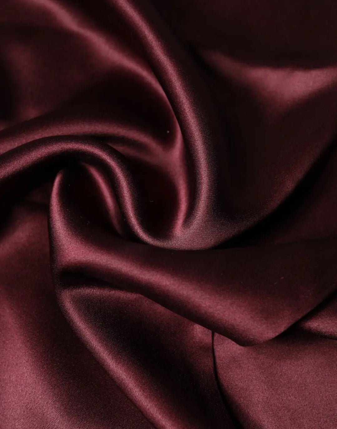 Dolce &amp; Gabbana Maroon Silk Satin Fringes Neck Foulard Scarf