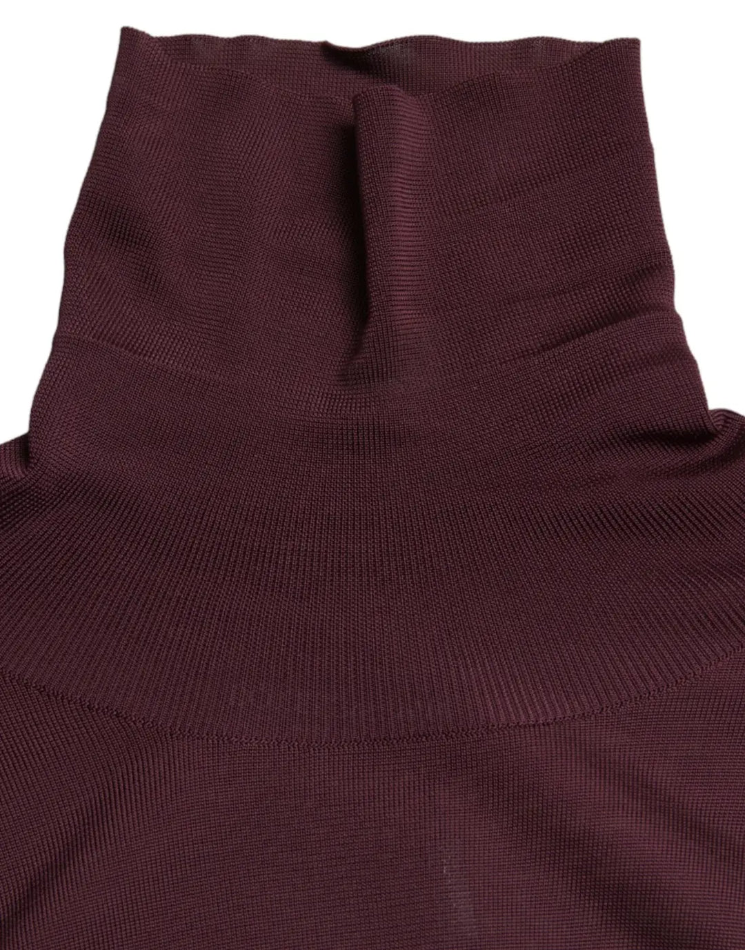 Dolce &amp; Gabbana Maroon Viscose Turtleneck Pullover Sweater