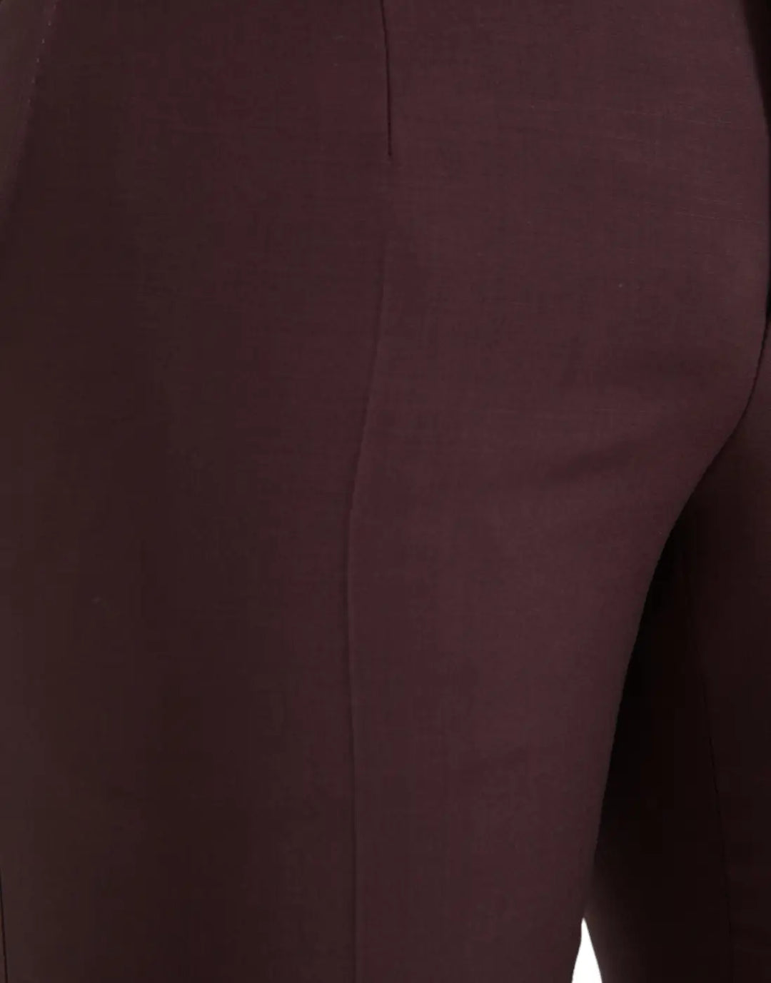 Dolce &amp; Gabbana Maroon Wool Men Slim Fit Dress Pants