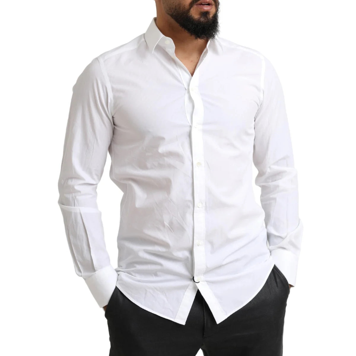 Dolce & Gabbana Martini Cotton Dress Shirt Classic Style