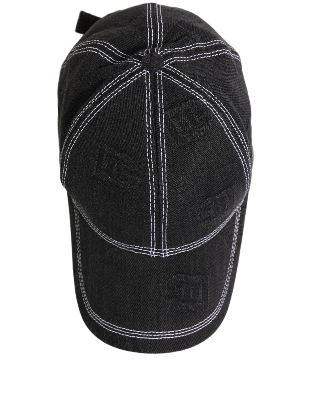 Dolce &amp; Gabbana Men Black Cotton 6 Panel Baseball Capello Hat