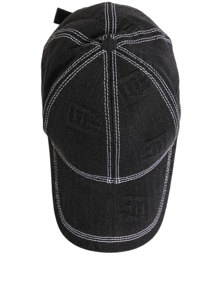 Dolce &amp; Gabbana Men Black Cotton 6 Panel Baseball Capello Hat