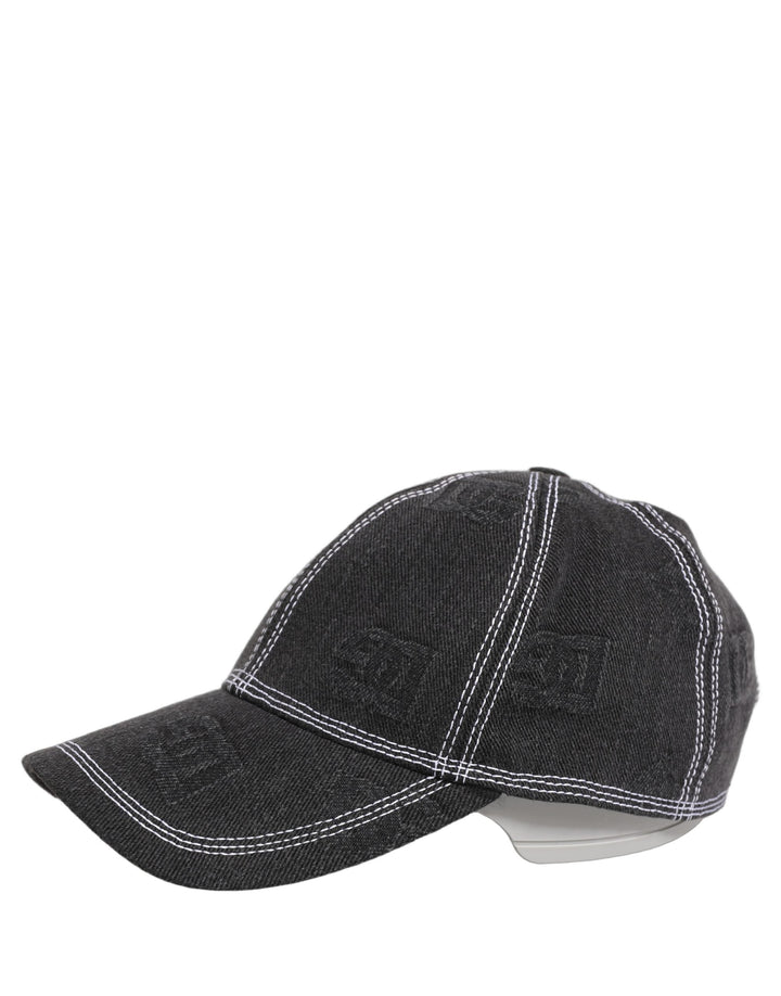 Dolce &amp; Gabbana Men Black Cotton 6 Panel Baseball Capello Hat