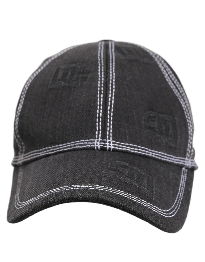 Dolce &amp; Gabbana Men Black Cotton 6 Panel Baseball Capello Hat