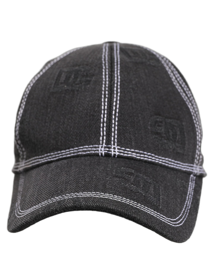 Dolce &amp; Gabbana Men Black Cotton 6 Panel Baseball Capello Hat
