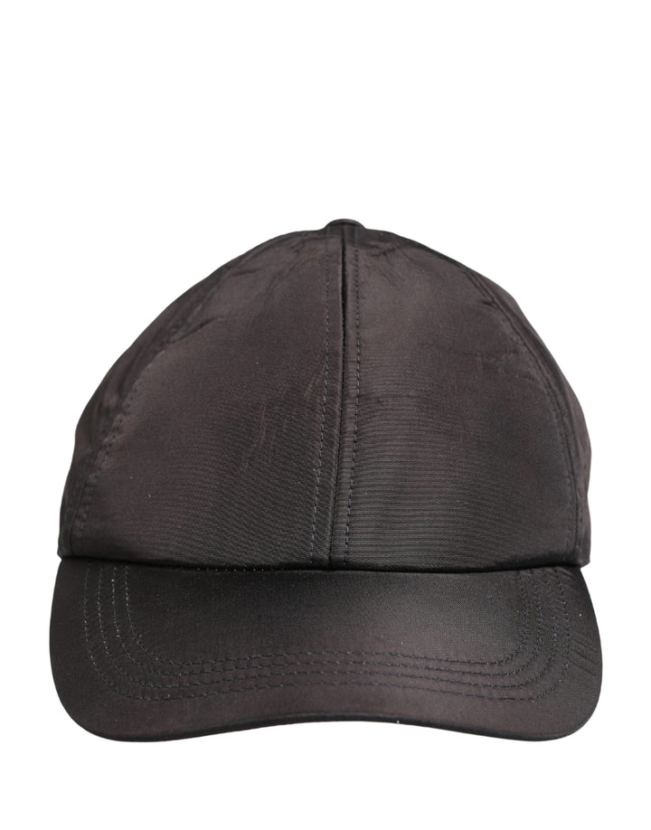 Dolce &amp; Gabbana Men Black Cotton 6 Panels Baseball Cap Hat