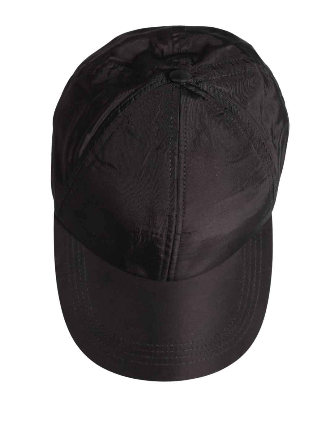 Dolce &amp; Gabbana Men Black Cotton 6 Panels Baseball Cap Hat