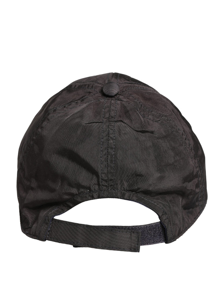 Dolce &amp; Gabbana Men Black Cotton 6 Panels Baseball Cap Hat