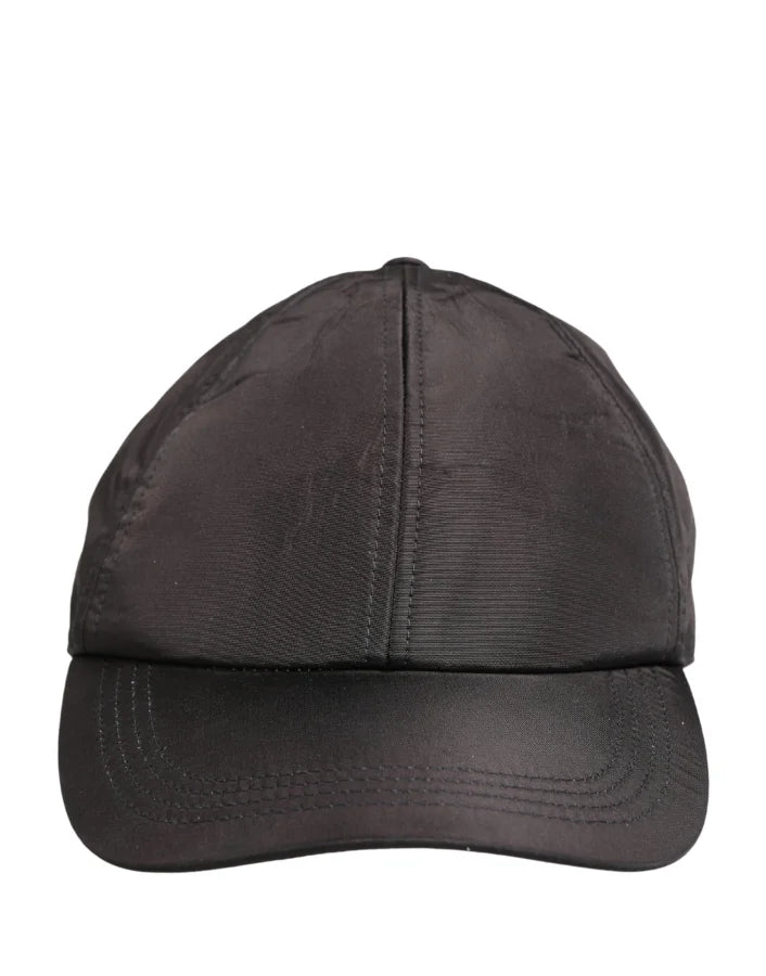 Dolce &amp; Gabbana Men Black Cotton 6 Panels Baseball Cap Hat