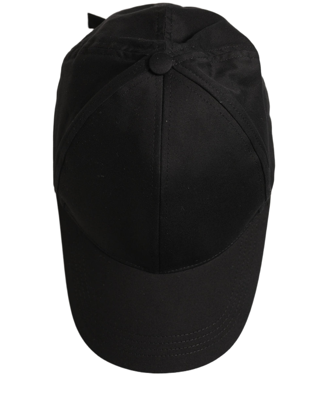 Dolce &amp; Gabbana Men Black Cotton Baseball Cap 6 Panels Hat