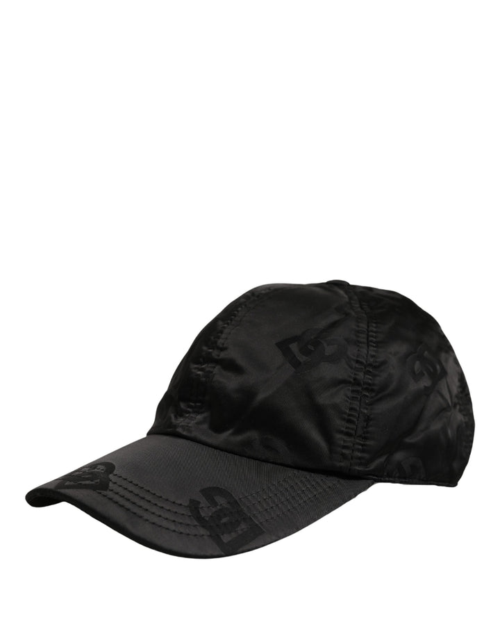 Dolce &amp; Gabbana Men Black Dg Monogram Baseball Capello Hat
